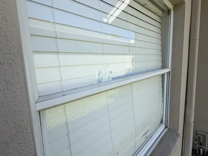 A window after its outside glass was cleaned (Safety Harbor)
