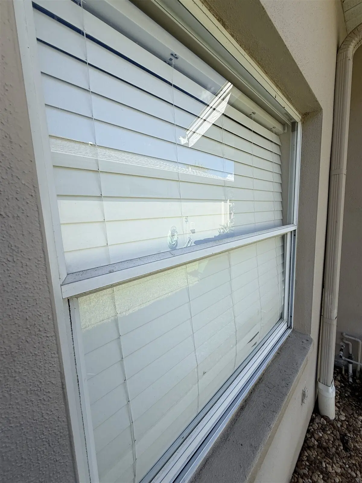 A window after its outside glass was cleaned (Safety Harbor)